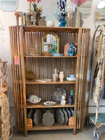 60s MCM Bamboo Bookcase + Storage Shelf
