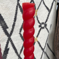 Fruity Spiral Taper Candles ~ 3 Colors