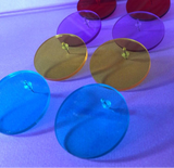 Mod Acrylic Disk Earrings (4 Colors Available)