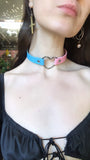 Vegan Leather Heart Collar