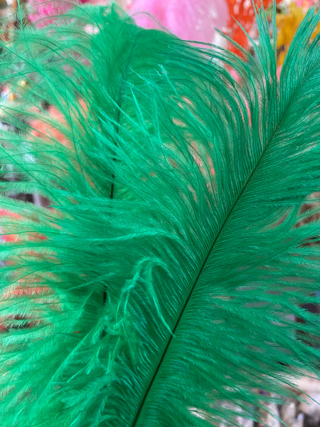Kelly Green Ostrich Feathers