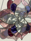 Purple Stained Glass Hanging Mandala