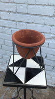 Terra-Cotta Planter with Iron Stand