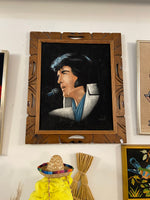 Crying Elvis Presley Framed Velvet Painting