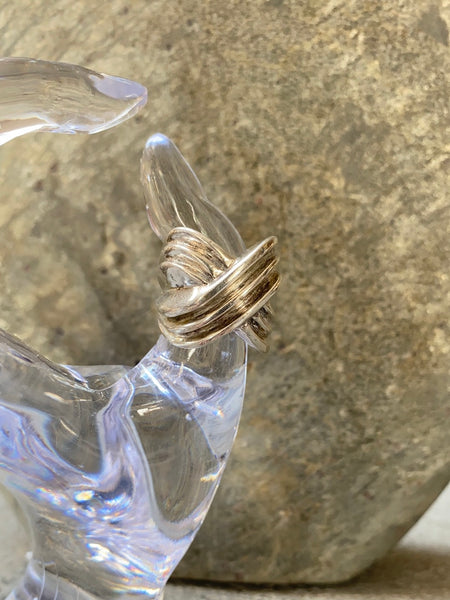 Modernist Sterling Intersection Ring ~ Joy Heritage Collection