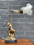Turn of the Century Woman Lamp